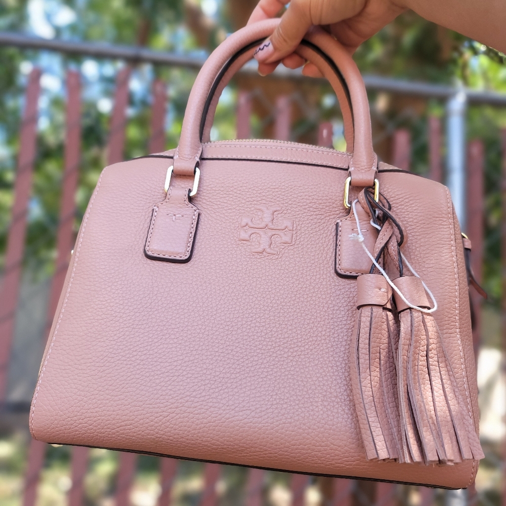 Tory Burch Pink Leather Tote - Picture 2 of 15